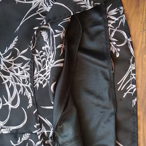 SALE $  90s Floral A-line Skirt 12P - Picture 6 of 6